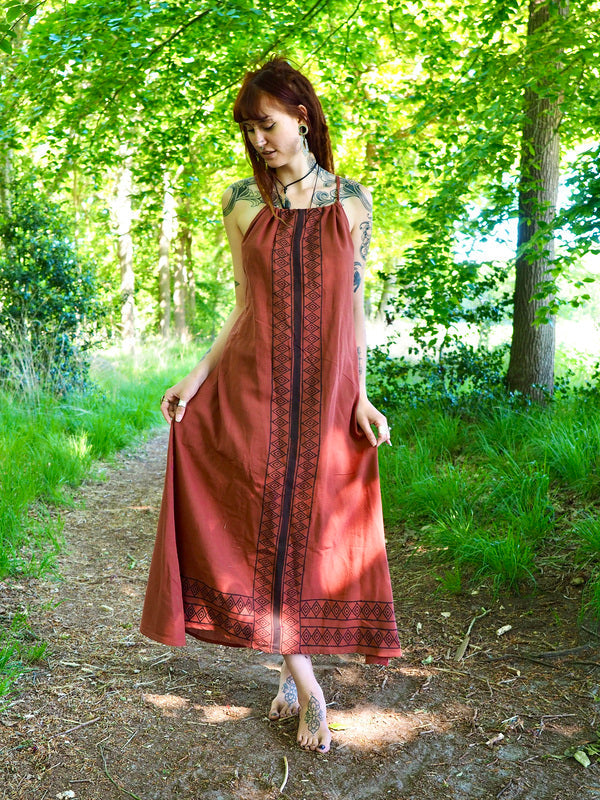Stardust zomerjurk Warm bruin