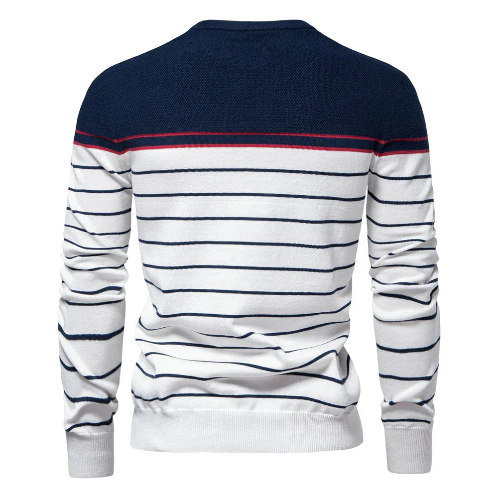 Van Delft Mode® | Herentrui Met Streepdesign