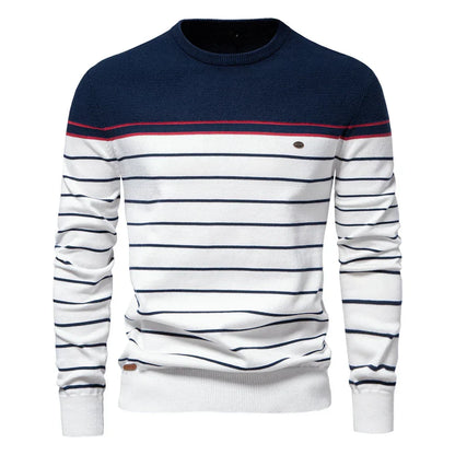 Van Delft Mode® | Herentrui Met Streepdesign