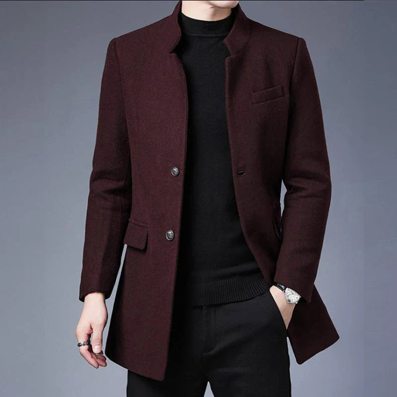 Heren Elegante Mantel | Minimalistisch Design | Slim Fit Winterjas
