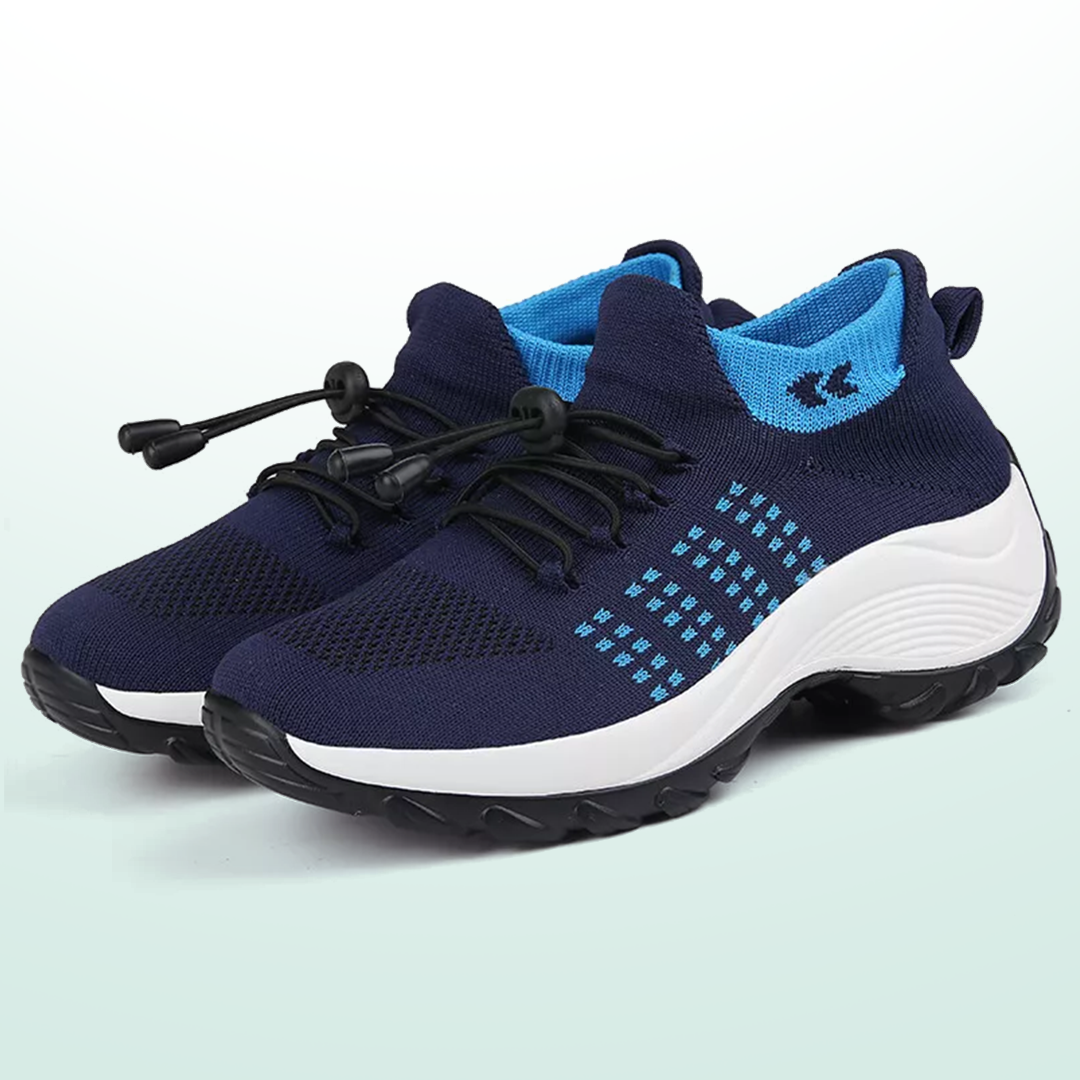 Ambulo orthopedische schoenen gebreide stof - blauw marineblauw