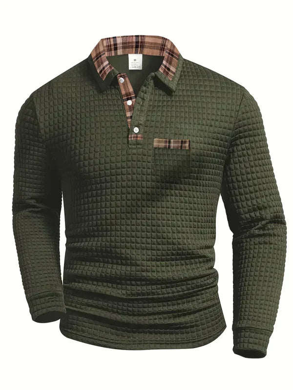 Janado® | Comfortabele heren polo met lange mouw