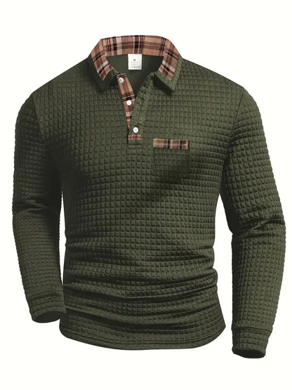 Janado® | Comfortabele heren polo met lange mouw
