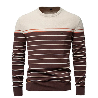 Van Delft Mode® | Herentrui Met Streepdesign