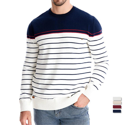 Van Delft Mode® | Herentrui Met Streepdesign