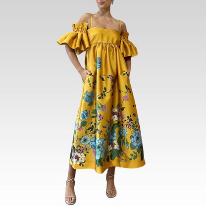 Arielle | Elegante jurk met unieke mouwen en praktische zakken