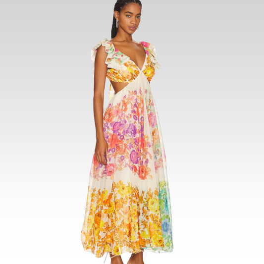 Kyra | zomerjurk met bloemenprint