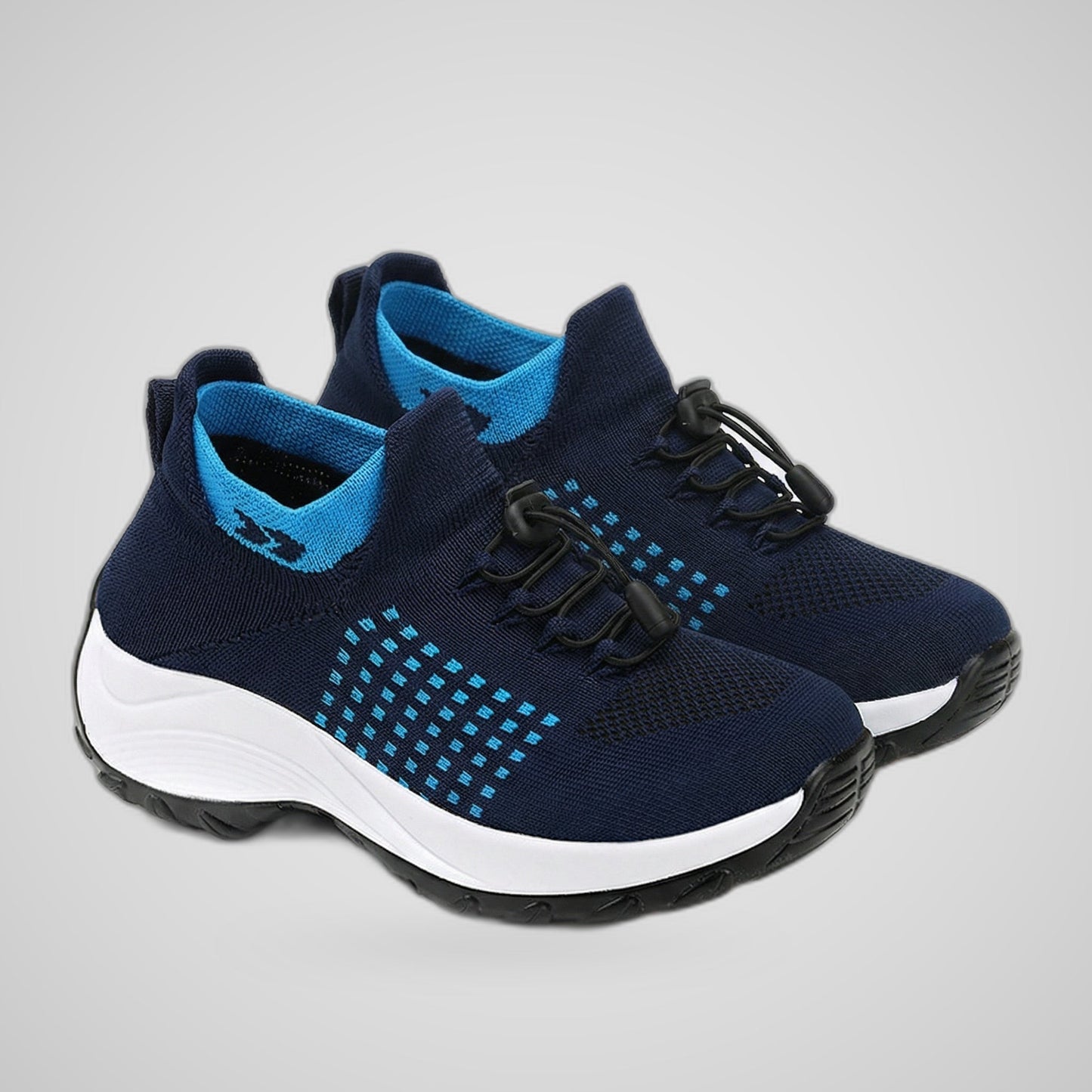 Ambulo orthopedische schoenen gebreide stof - blauw marineblauw