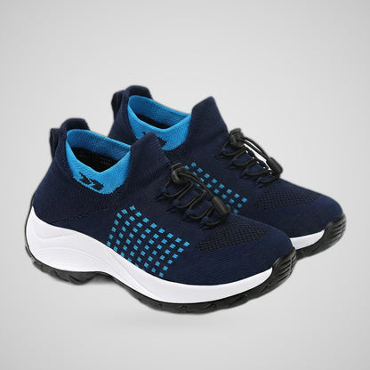 Ambulo orthopedische schoenen gebreide stof - blauw marineblauw