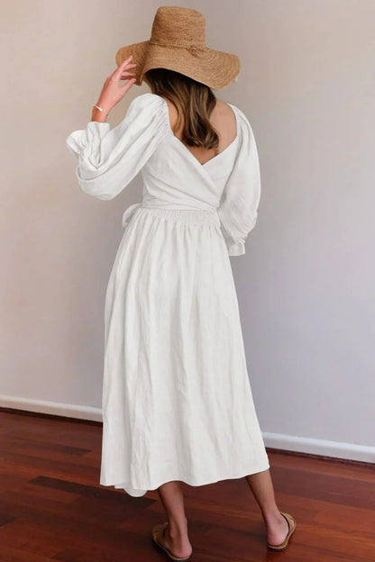 Ophelia | Franse jurk met ruchesmouwen