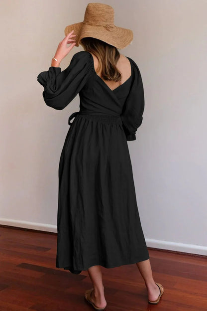 Ophelia | Franse jurk met ruchesmouwen