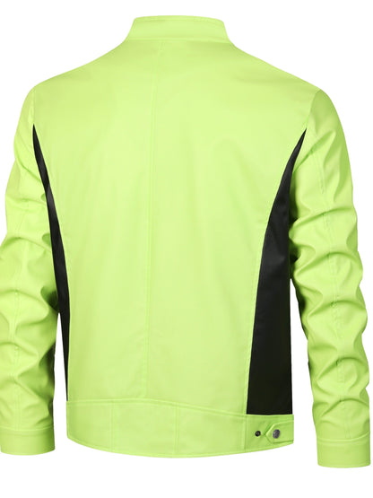 Heren Motorjack | Stijlvolle PU-Leren Jas | Sportieve Biker Look