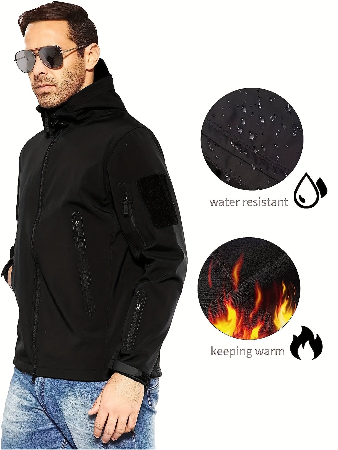 Heren Tactical Softshell Jas | Wind- & Waterdicht | Outdoor & Militair Stijl