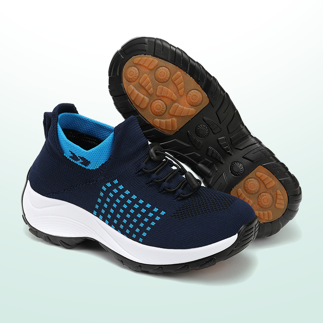 Ambulo orthopedische schoenen gebreide stof - blauw marineblauw