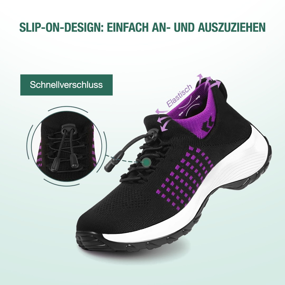 Ambulo orthopedische schoenen gebreide stof - lila/zwart