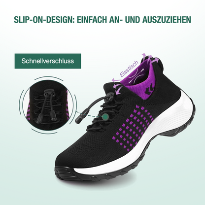 Ambulo orthopedische schoenen gebreide stof - lila/zwart
