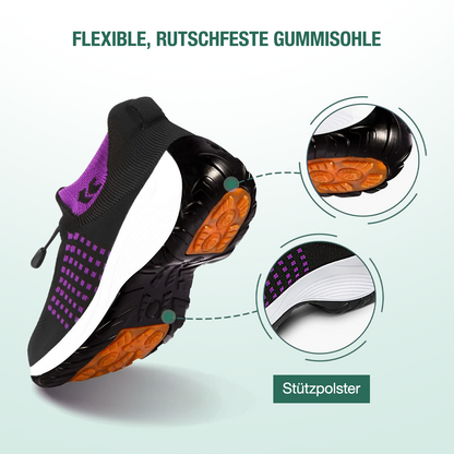 Ambulo orthopedische schoenen gebreide stof - lila/zwart