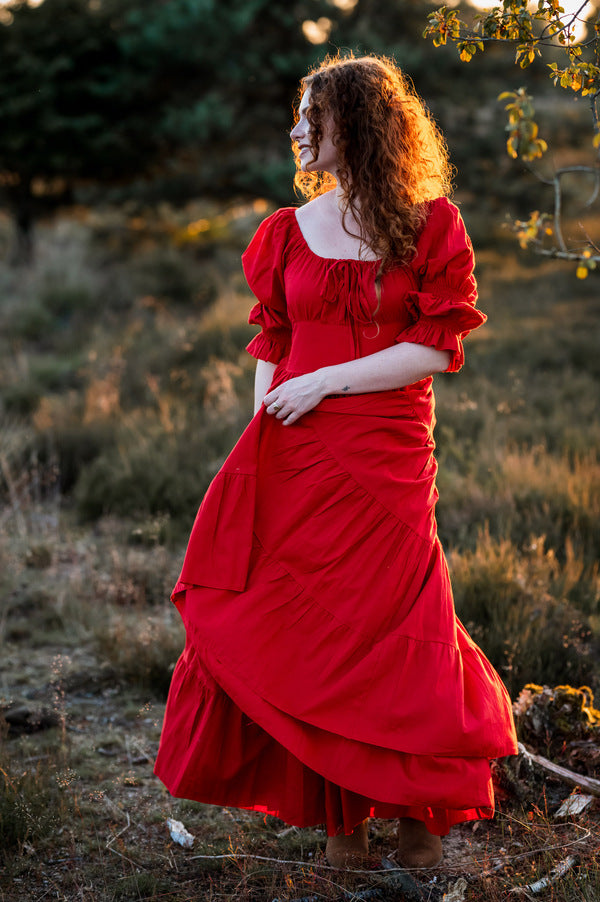 Vaiana Zomerjurk Knalrood 4 XL